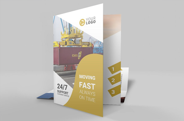 Moving Fast Bifold Brochure Template