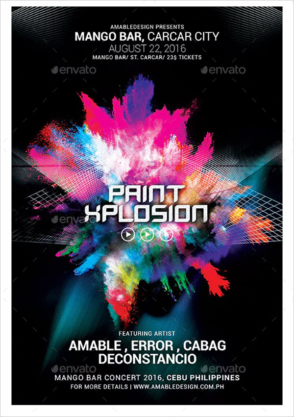 Paint Xplosion Flyer and Poster