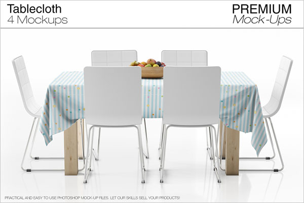 Print Tablecloth Mockup Set