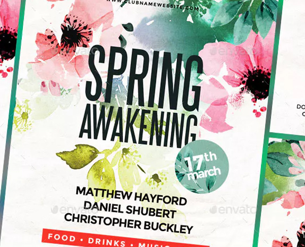 Printable Spring Party Flyer Template