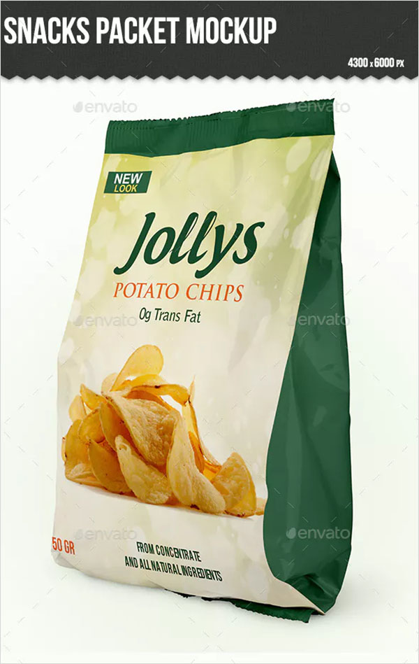 Snacks Packet Mockup