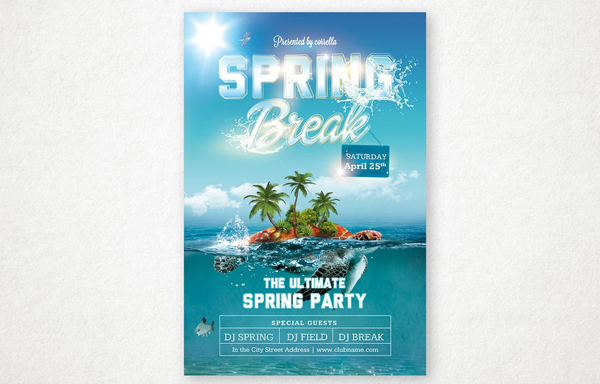 Spring Break Party Flyer