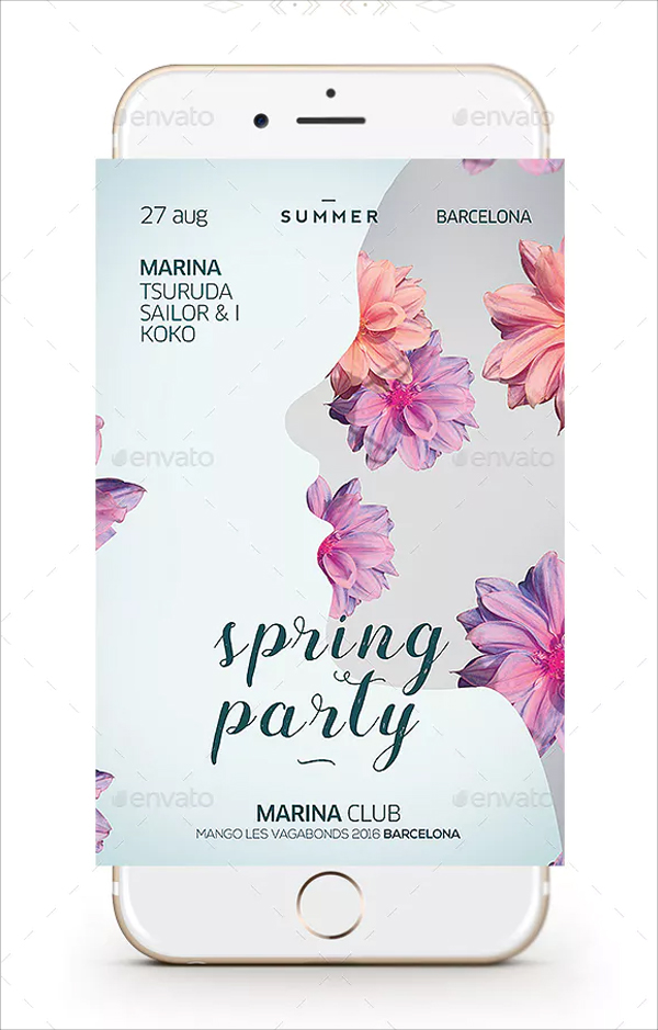 Spring Party Flyer Template
