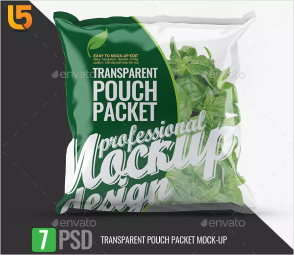 Transparent Pouch Packet Mock-Up