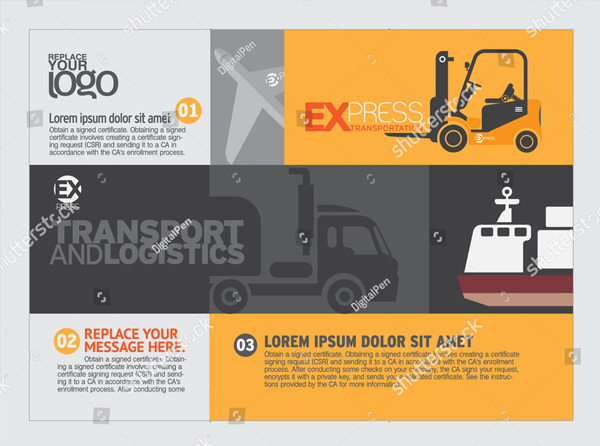 Transportation Brochure & Flyer Design Template
