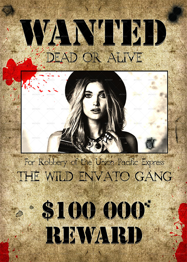 Wild West Style Wanted Flyer and Poster