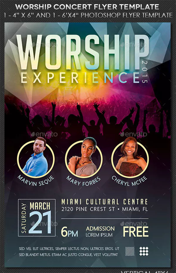 Worship Concert Flyer Template