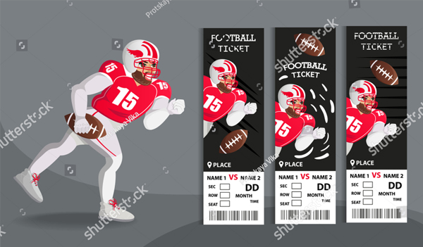 American Football Design Tickets