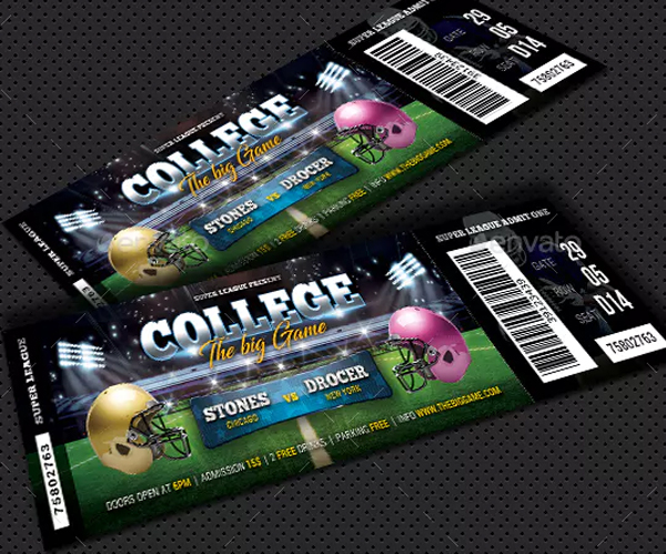 American Football Event Ticket