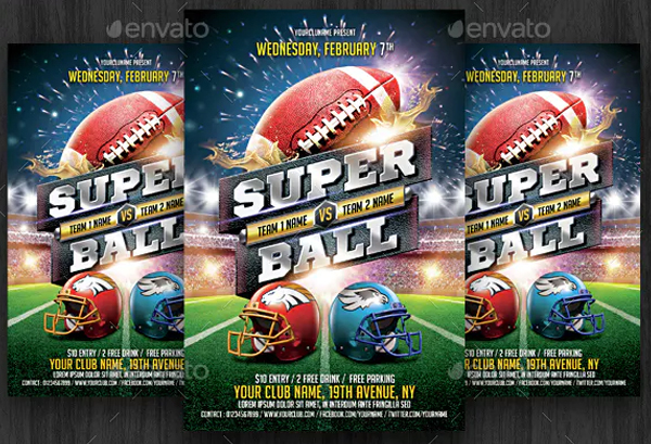 American Football Flyer Ticket Templates