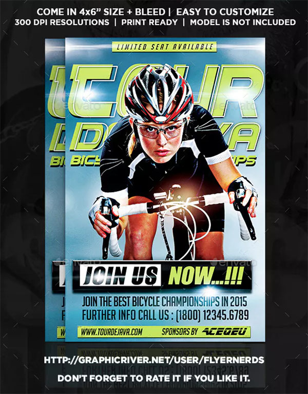 Bicycle Championships Sports Camping Flyer