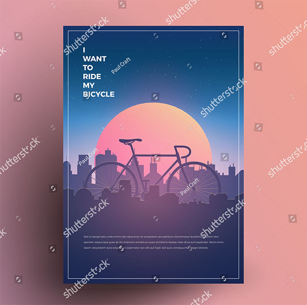 Bicycle Modern Minimalist Vector Flyer