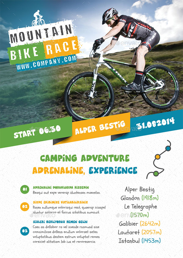 Bicycle Racing Flyer Bundle Templates