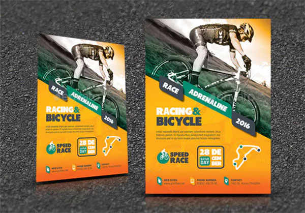 Bicycle Racing Flyer Templates PSD
