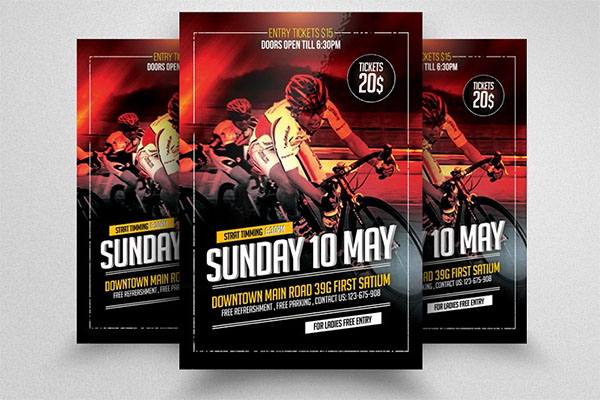 Bicycle Racing Flyer Templates