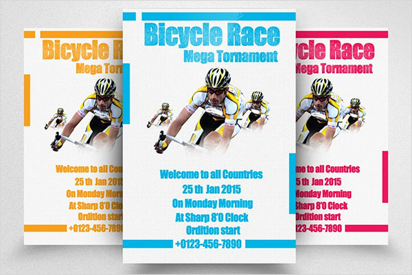 Bicycle Racing Print Flyer Template