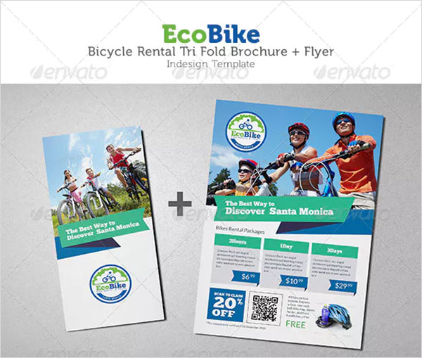 Bicycle Rental Trifold Brochure and Flyer