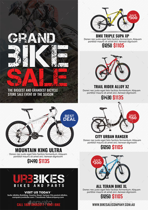 Bicycle Shop Promo Flyer Template