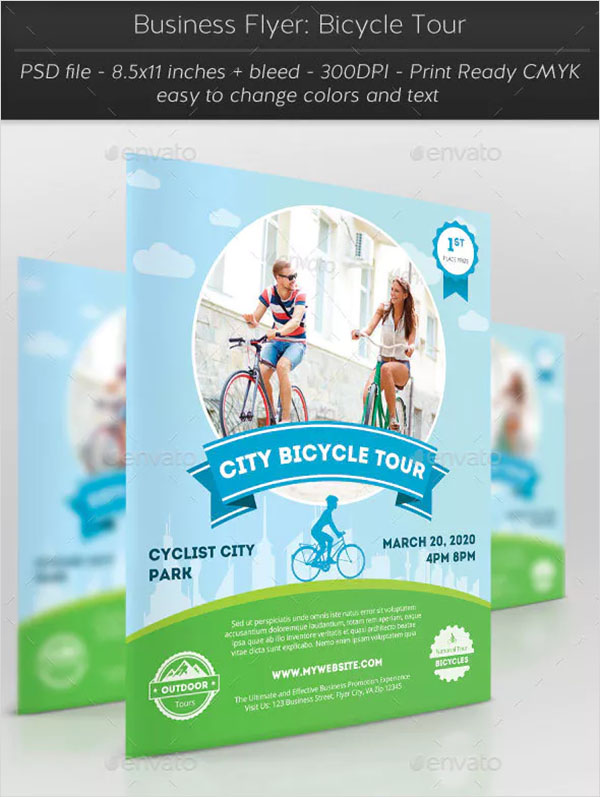 Business Bicycle Tour Flyer Template