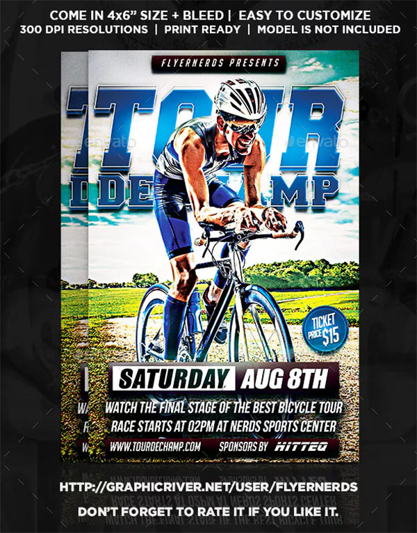 Champ Bicyle Championships Sports Flyer