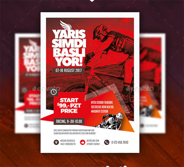 Creative Bicycle Racing Flyer Templates