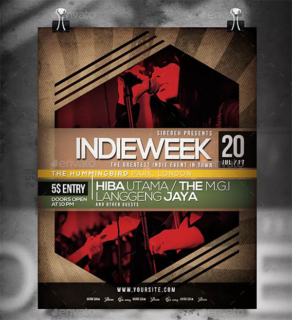 Creative Indie Band Flyer & Poster Template