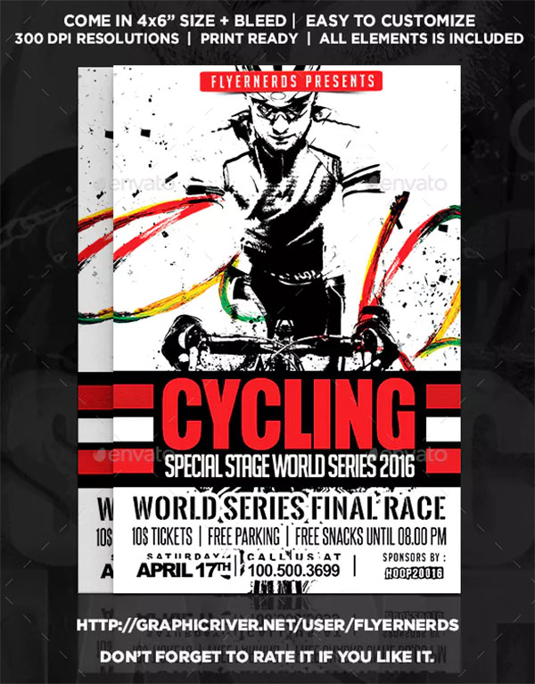 Cycling Championships Sports Flyer