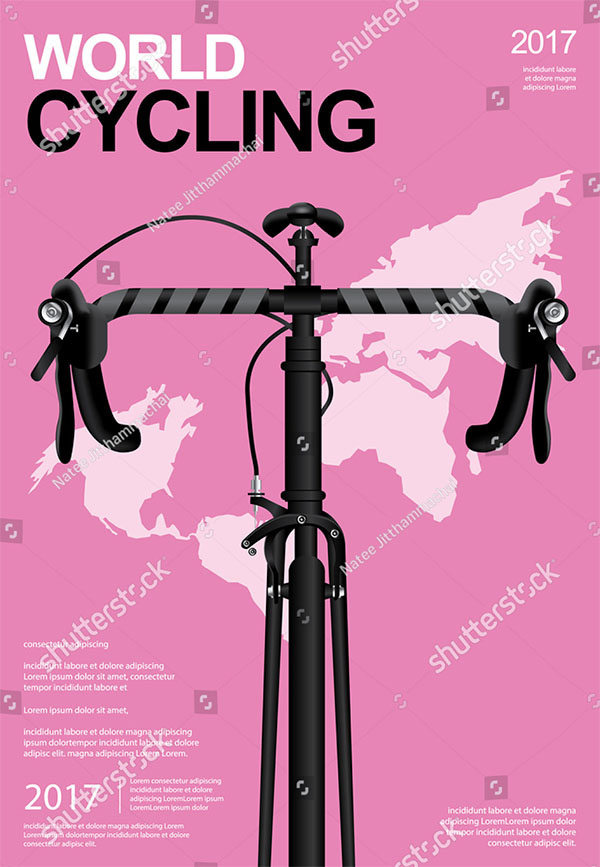 Cycling Poster Vector Illustration