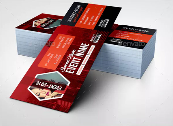 Editable Event Ticket Template