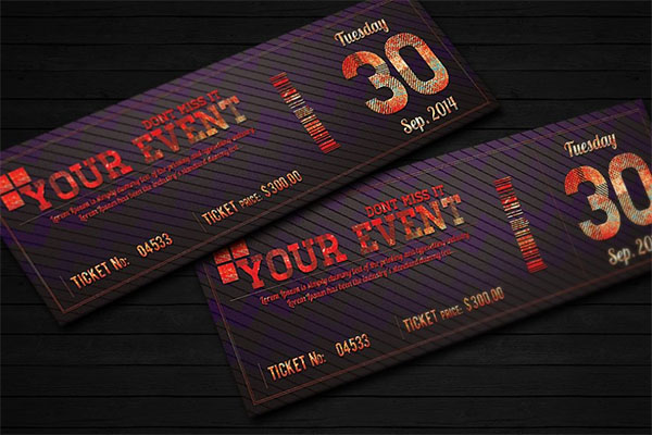 Elegant Event Ticket