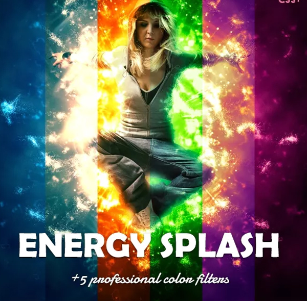 Energy Splash Photoshop Action