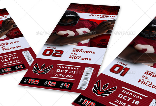 Event Football Ticket Template