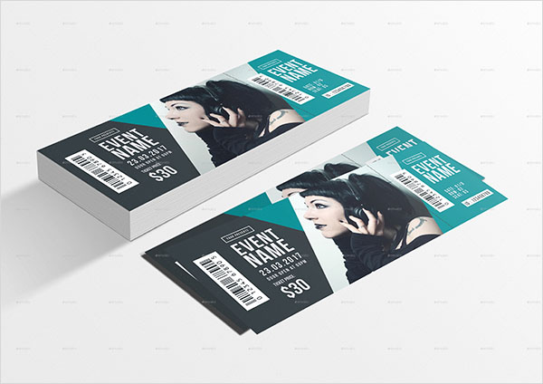 Event Ticket PSD File