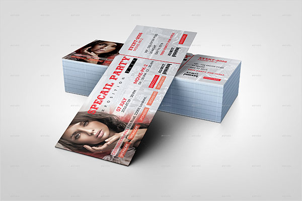 Event Ticket Vector Template