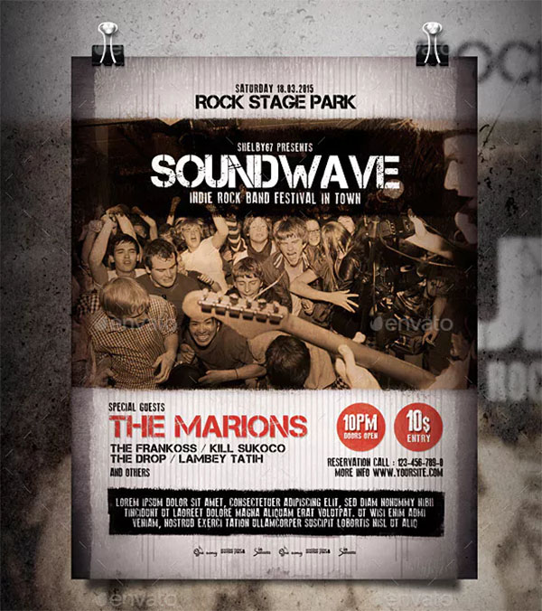 Festival Indie Band Flyer & Poster Template