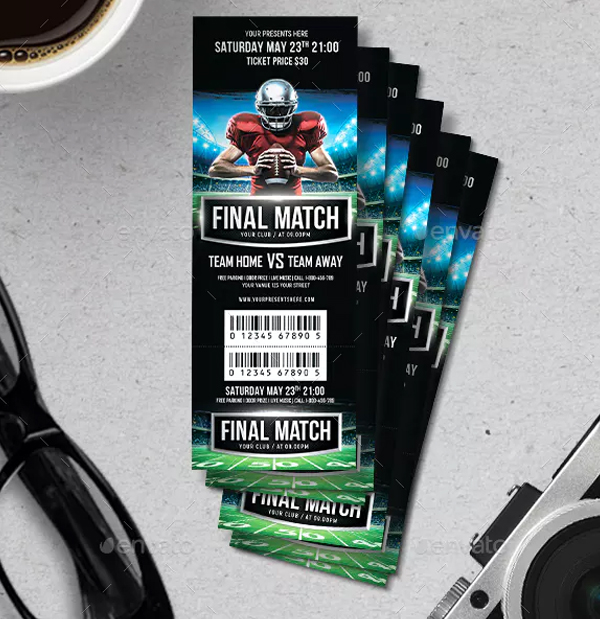 Final Football Match Ticket