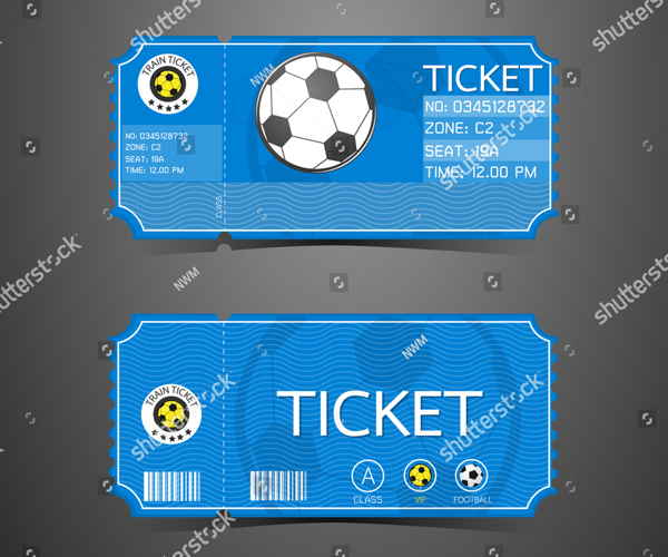 Football Ticket Card Retro Design