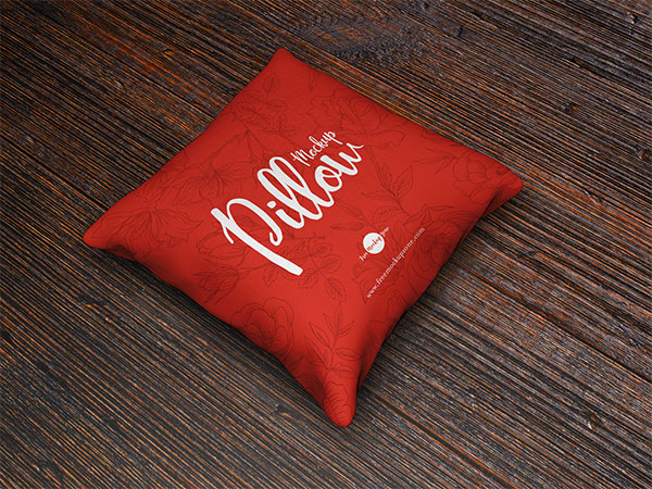Free PSD Brand Square Pillow Mockup
