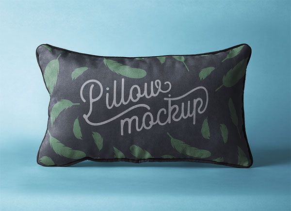Free Rectangular Pillow Mockup PSD