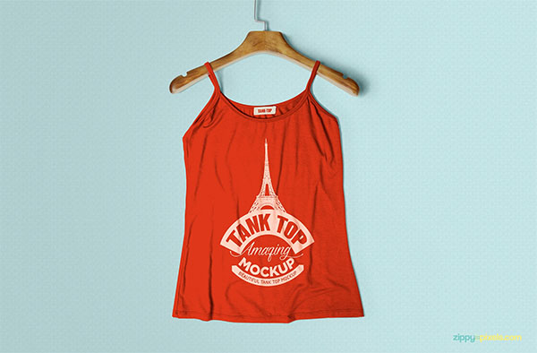Free Tank Top Ladies PSD Mockup