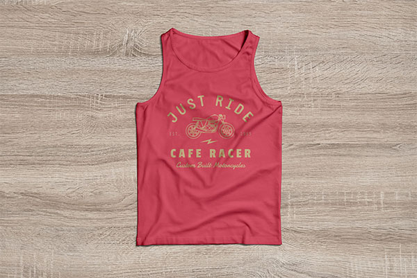 Free Tank Top Sleeveless T-Shirt Mockup PSD
