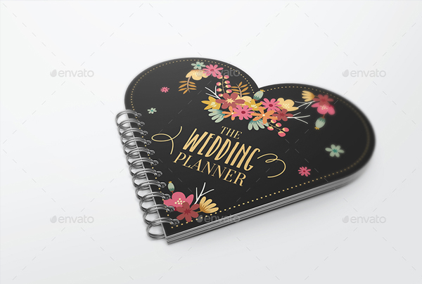 Heart Shape Notebook Mockups