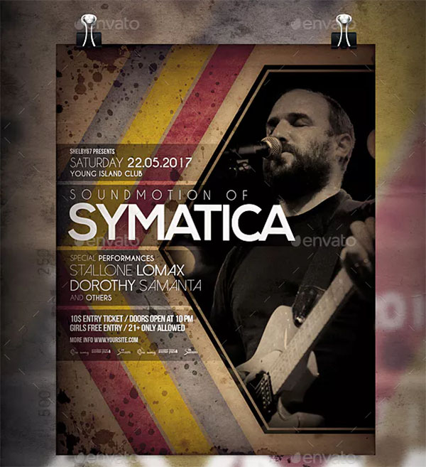 Indie Band Typography Flyer and Poster