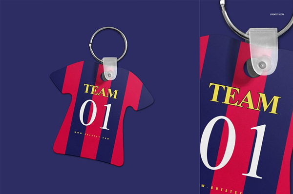 Jersey Keychain Mockup Set