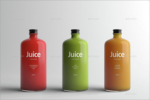 Juice Bottle Packaging Mock-Up