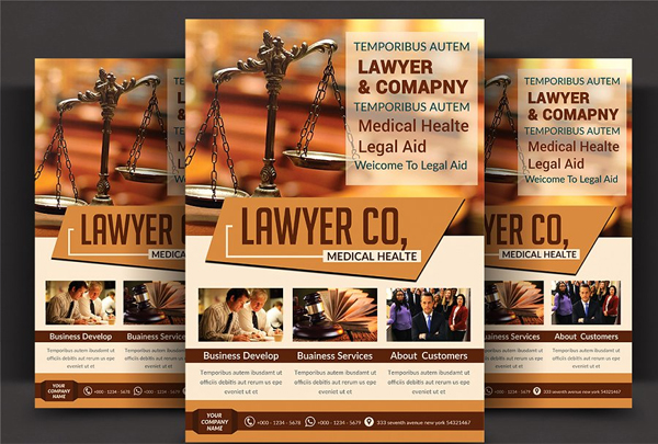 Lawyer Firm Business Flyer Design Template