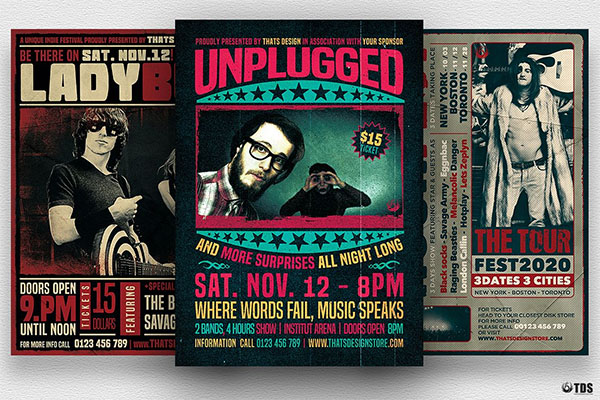 Live Band PSD Flyer Bundle