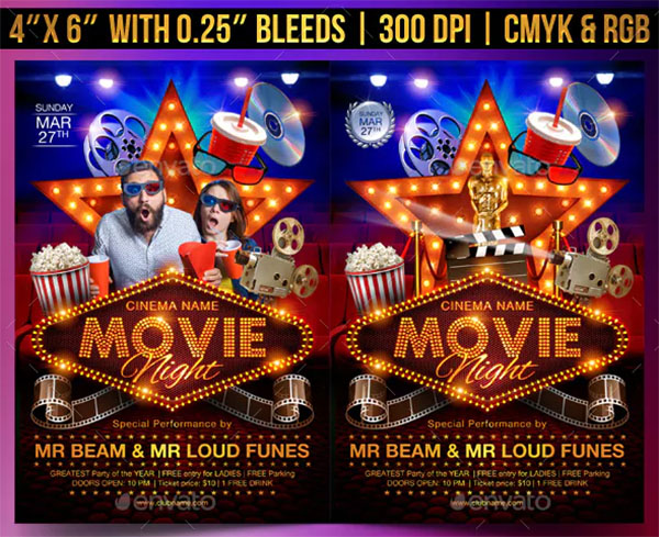 Movie Night Flyer Template