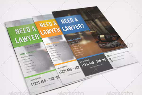 Multi Colors Corporate Lawyer Flyer Template