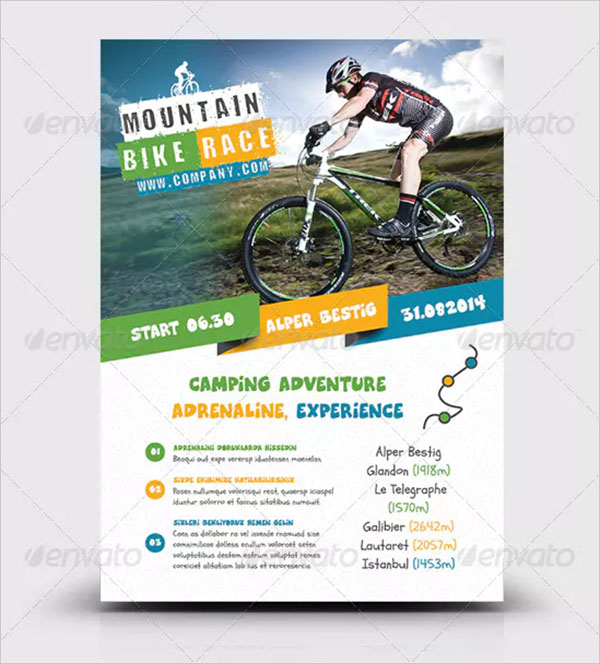 PSD Bicycle Racing Flyer Template